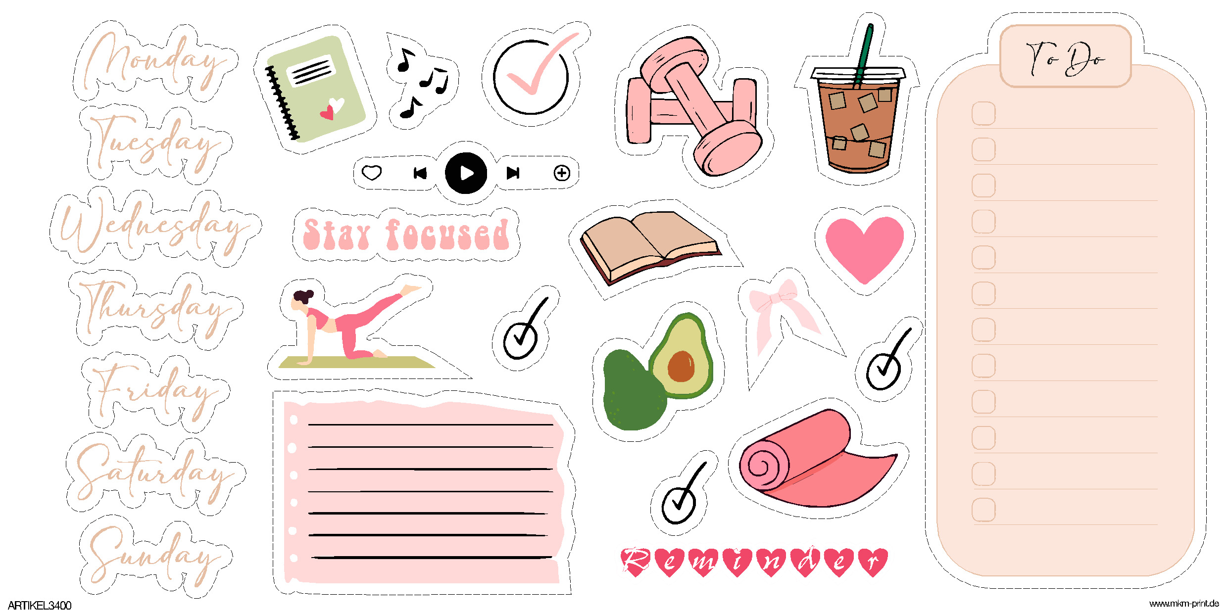 80Stk. Journal Sticker