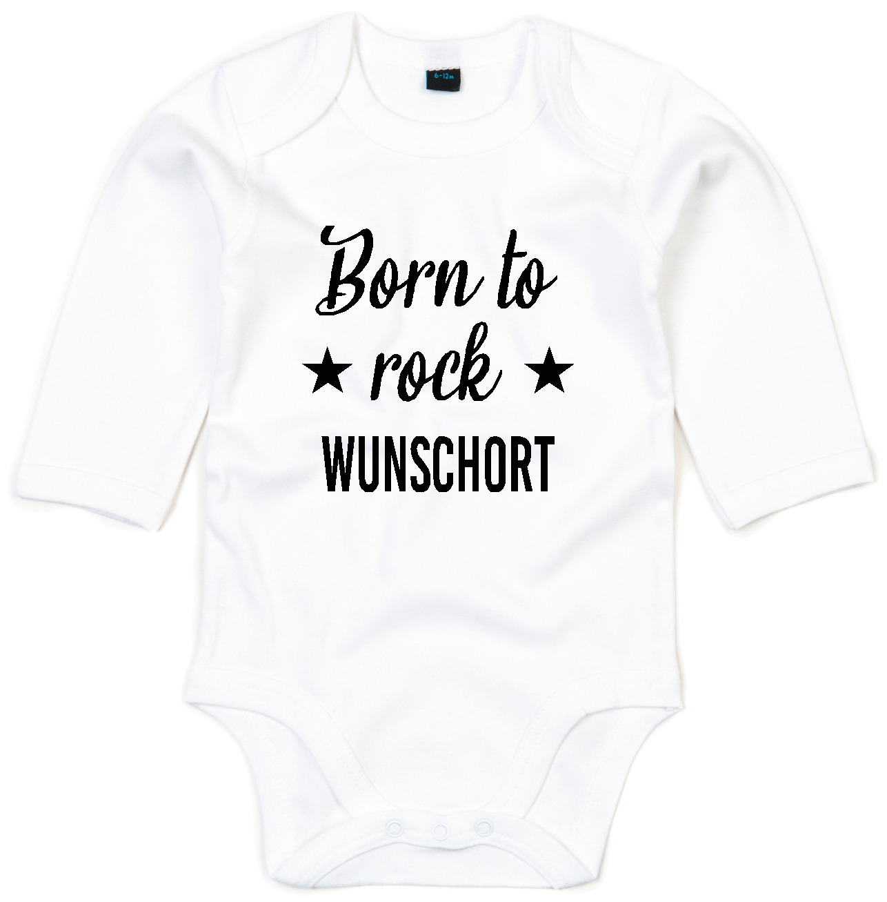Babybody "Born to rock" personalisiert