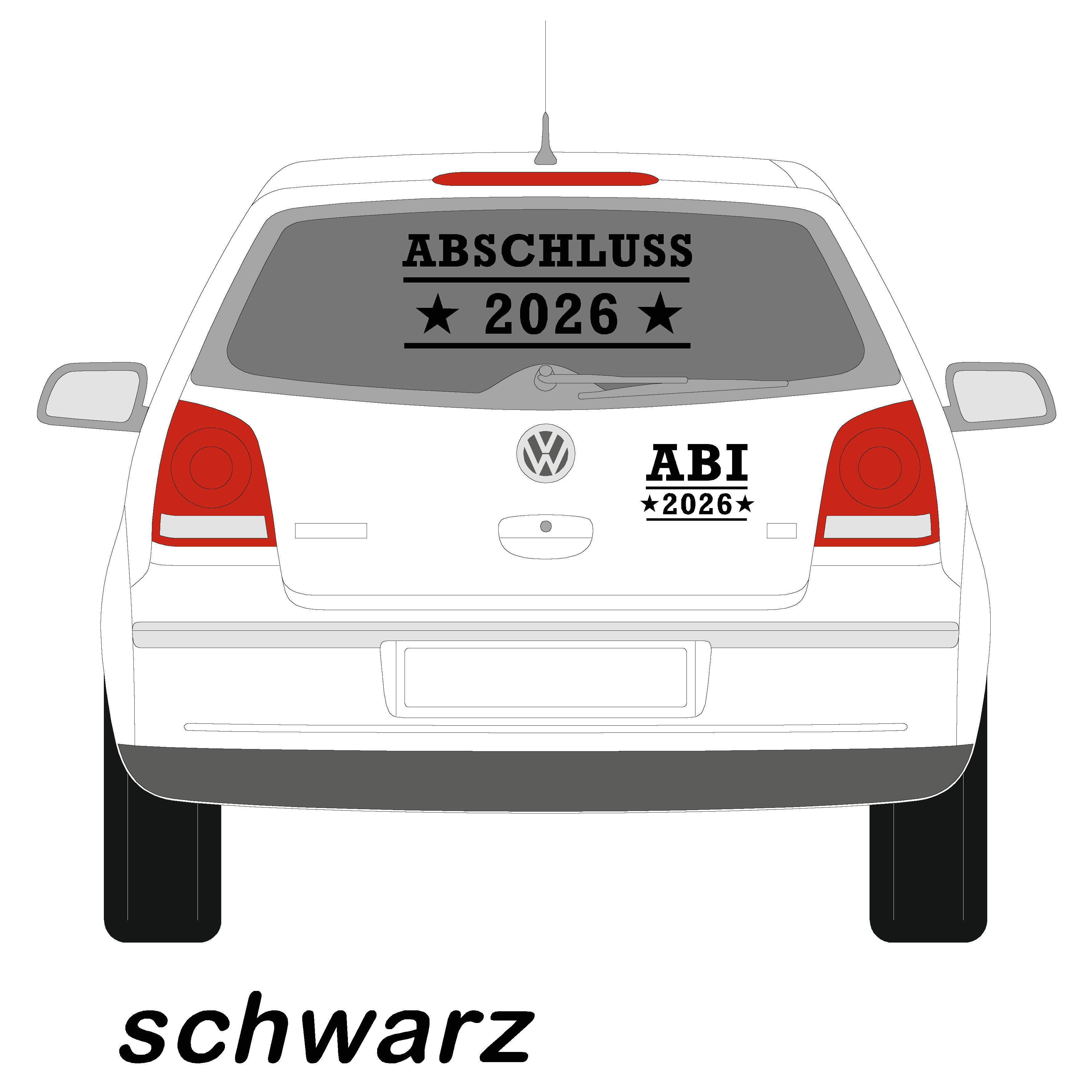 Autoaufkleber "Abi/Abschluss 2026"