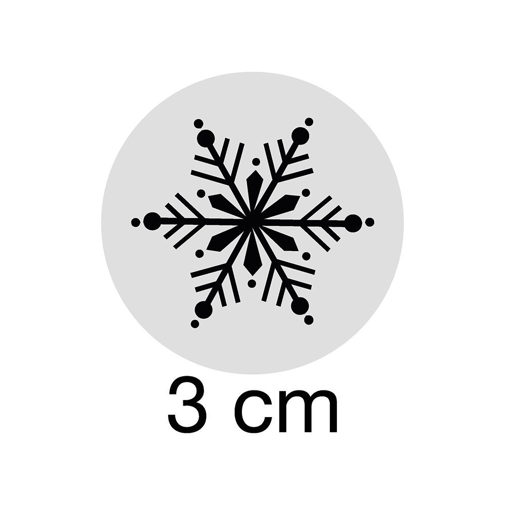 54 Stk. Aufkleber | Schneeflocken | rund 3 cm