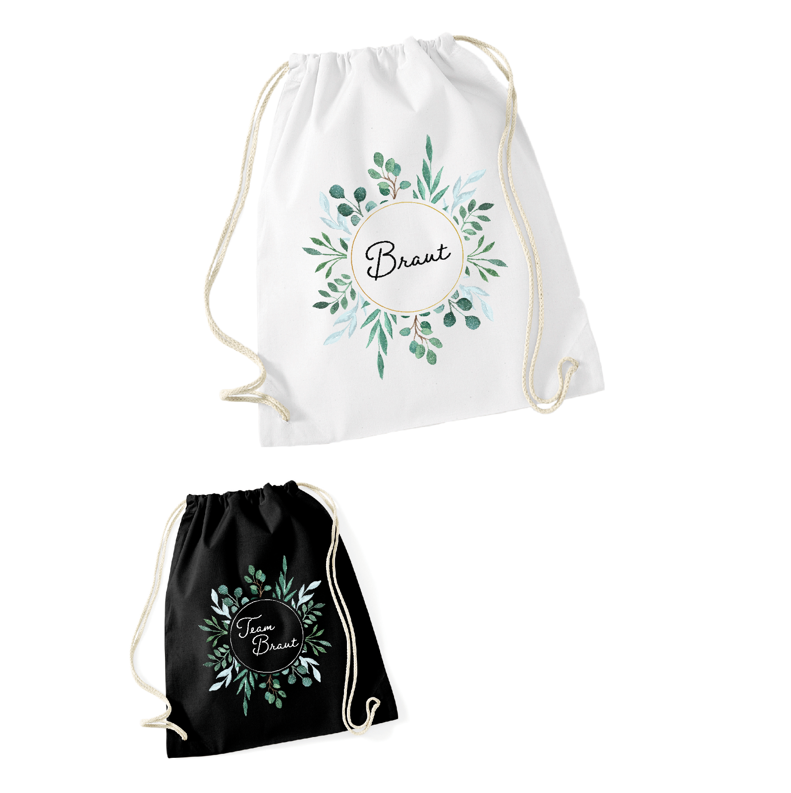 JGA Turnbeutel "Blumenkranz" boho