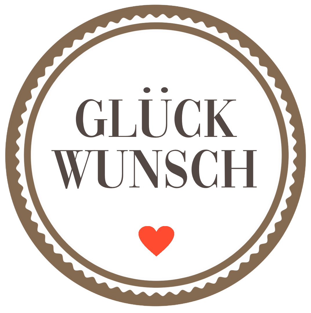 27 Stk. Aufkleber "Glückwunsch"