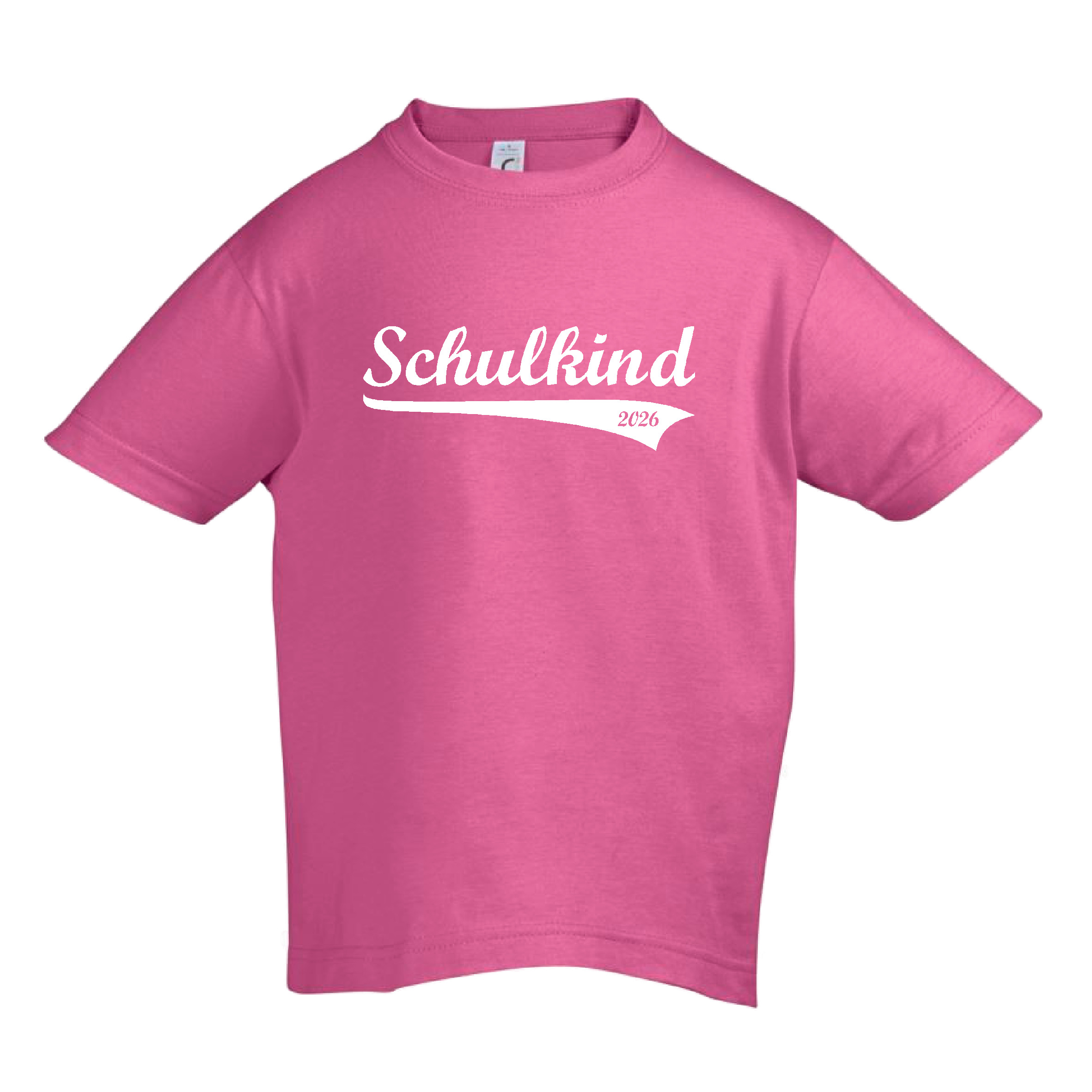 T-Shirt Kinder "Schulkind, Retro, Jahreszahl", Aufdruck weiß