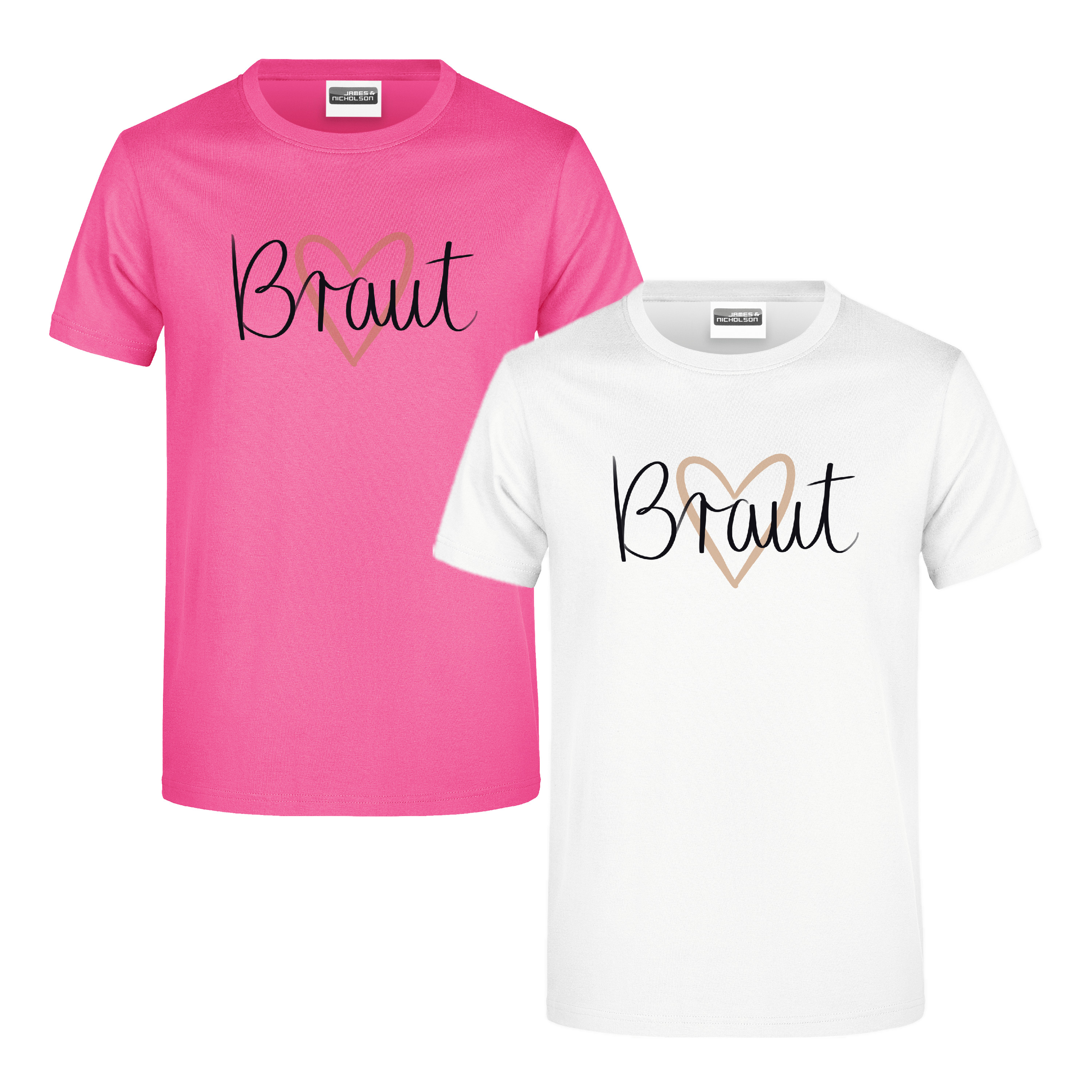 T-Shirt JGA "Team Braut Herz"