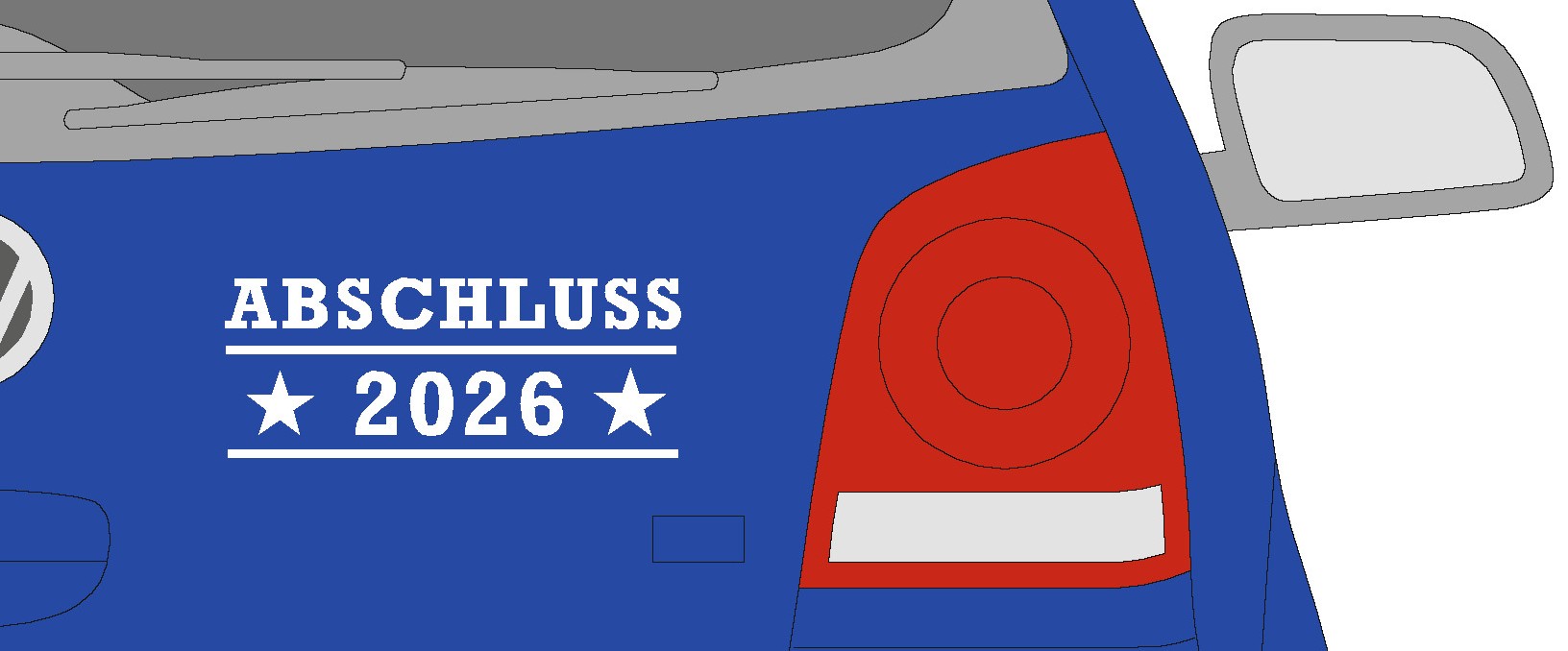 Autoaufkleber "Abi/Abschluss 2026"