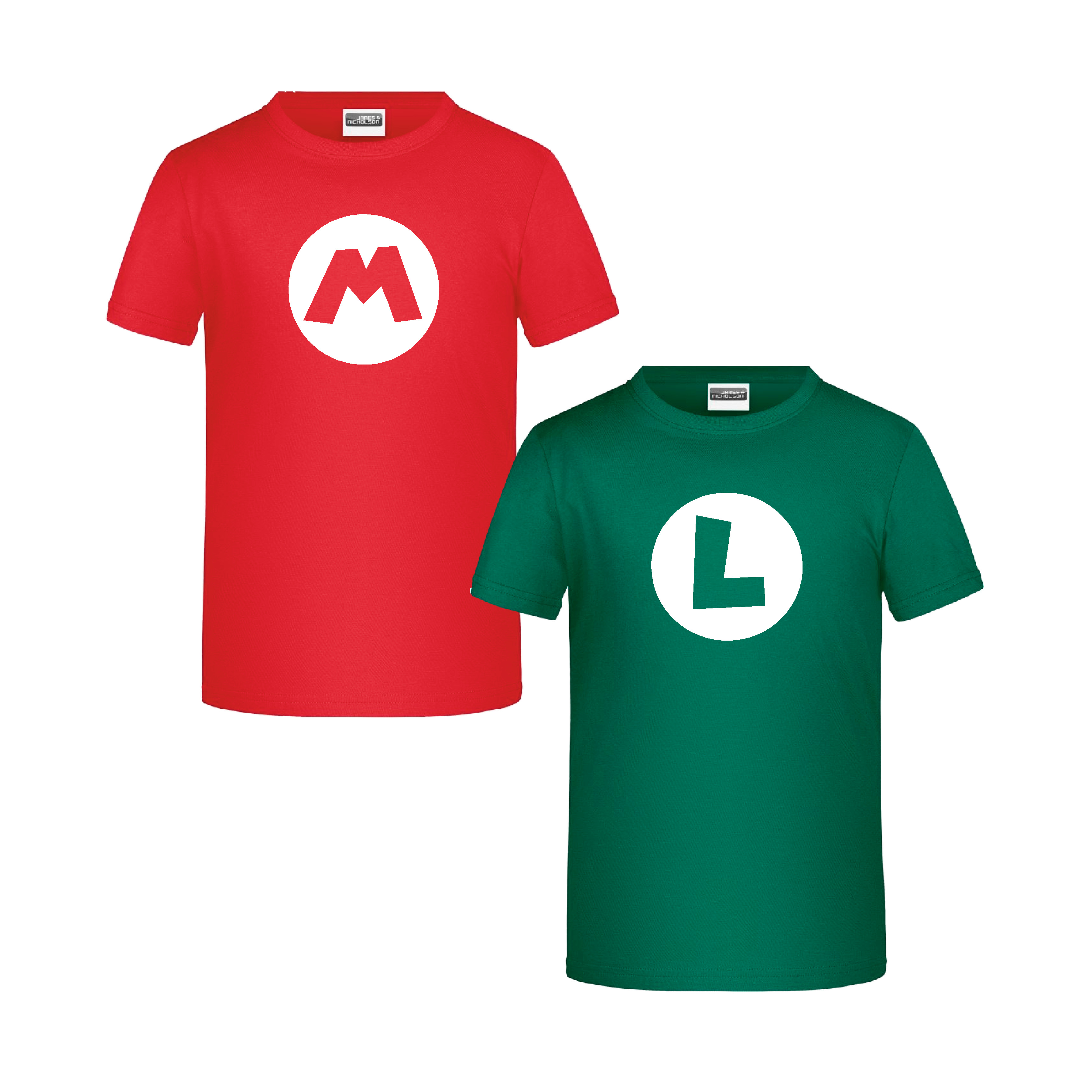 Kinder T-Shirt Mario und Luigi