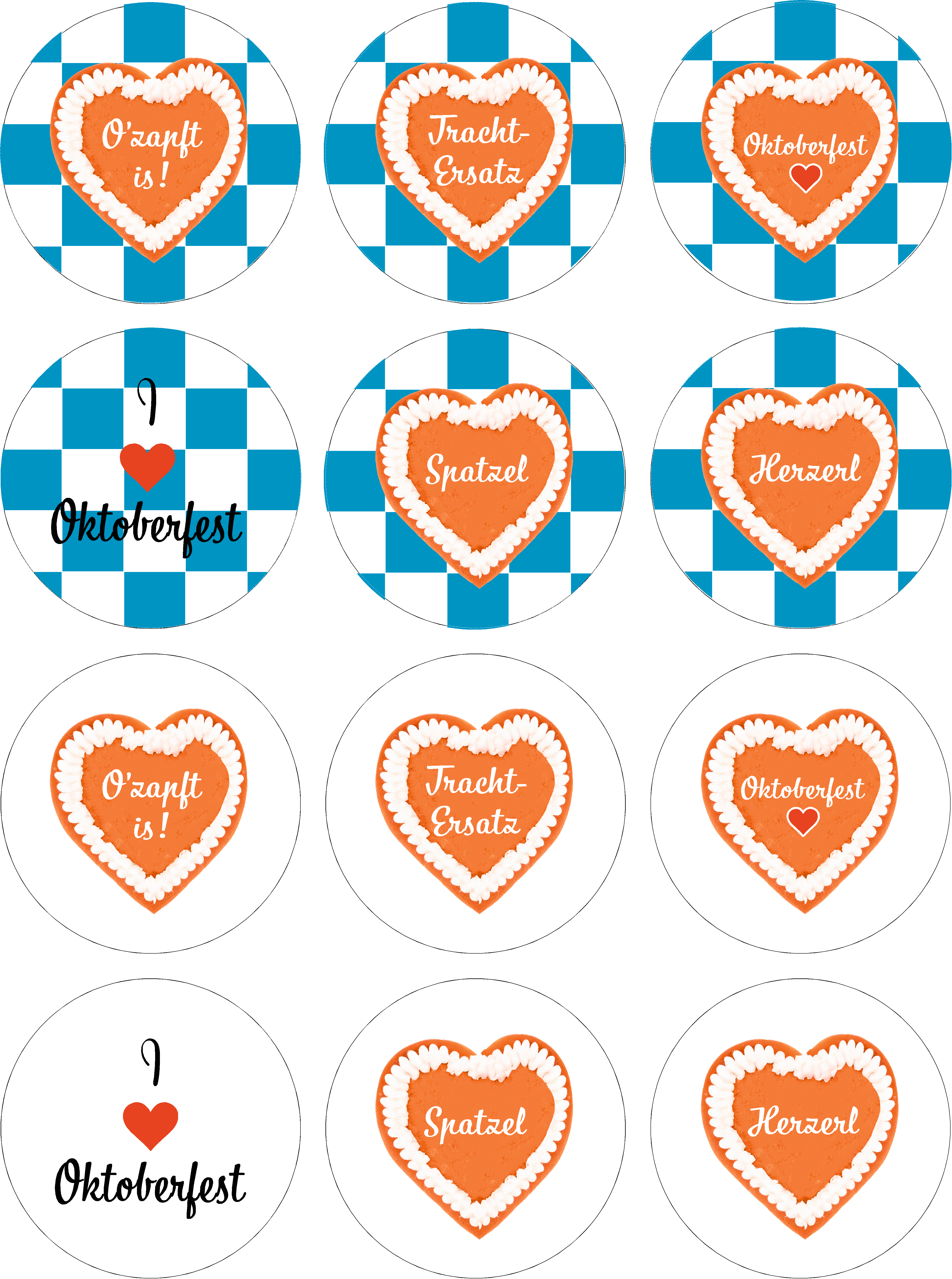 Oktoberfest Buttons, Ø 50 mm
