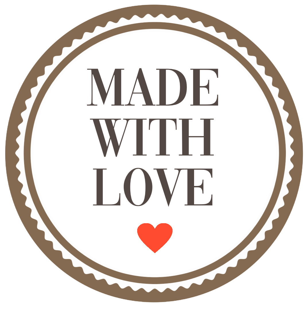 27 Stk. Aufkleber "Made with Love"