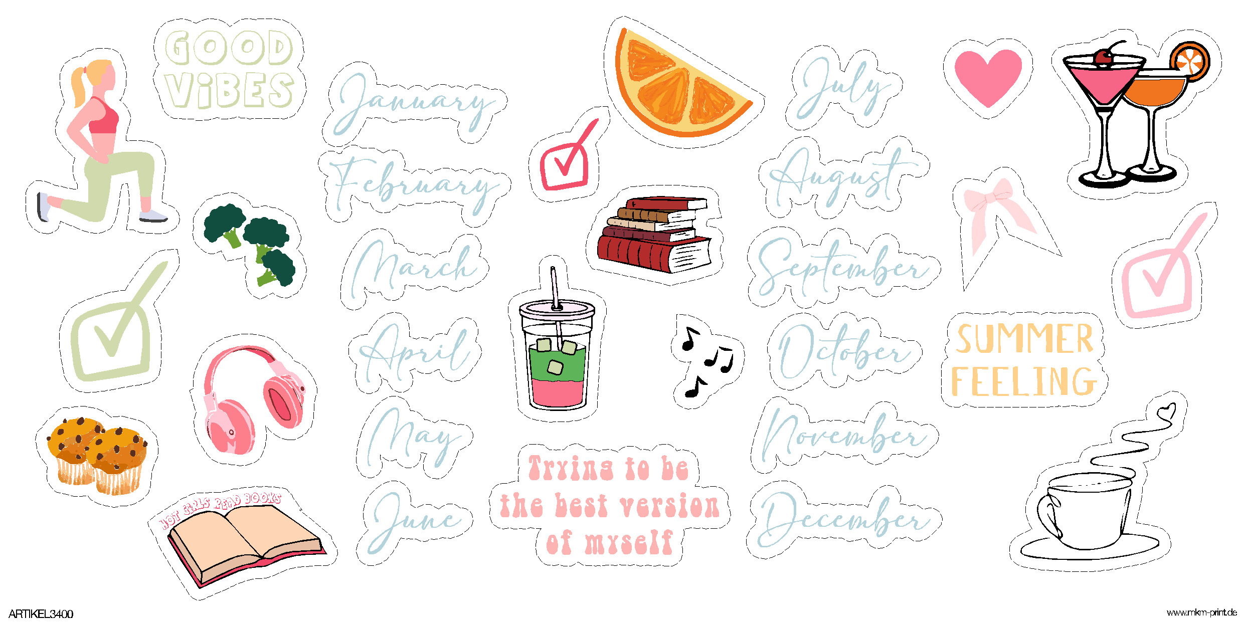80Stk. Journal Sticker
