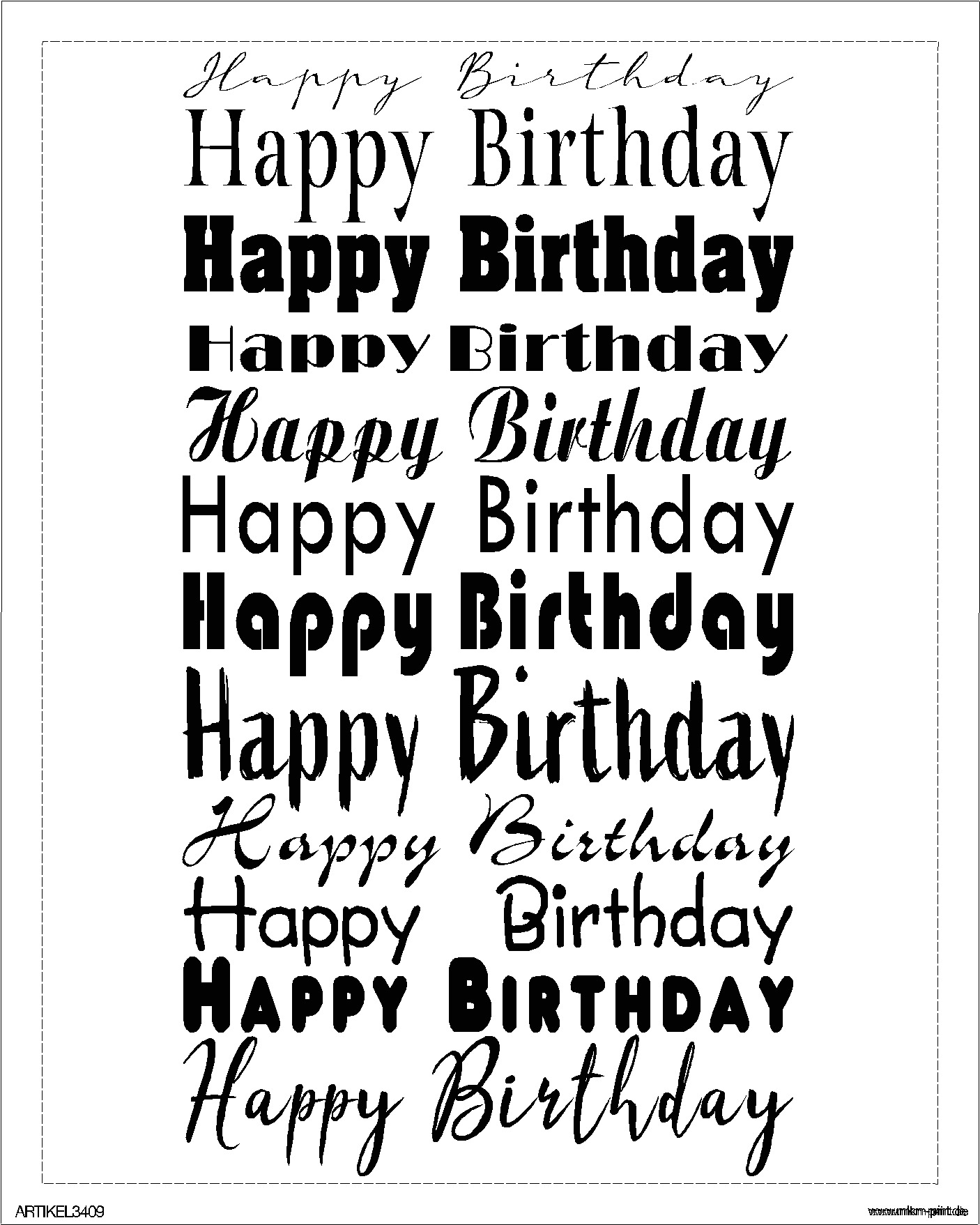 Flaschensticker "Happy Birthday"