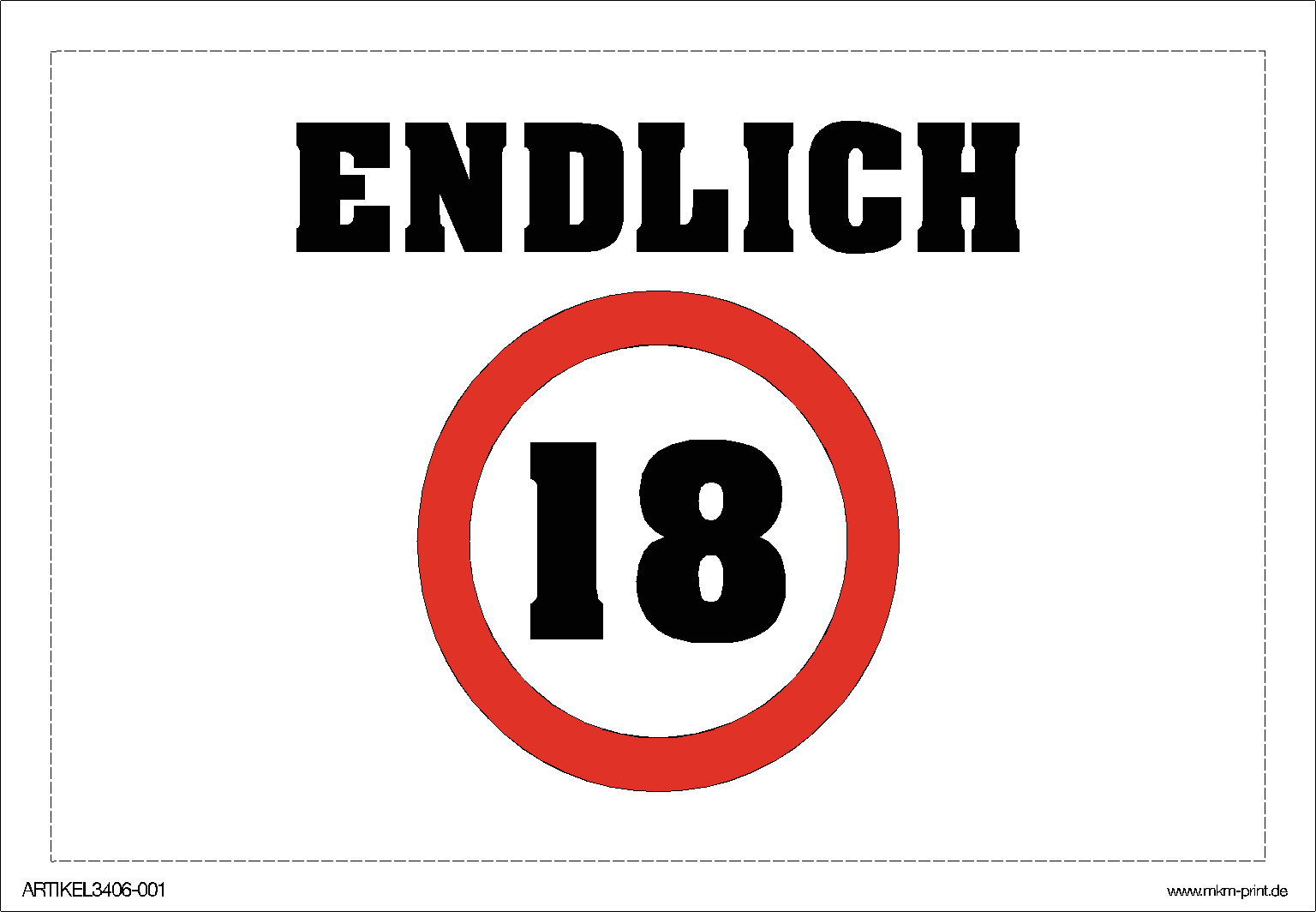 Flaschensticker "Endlich 18"
