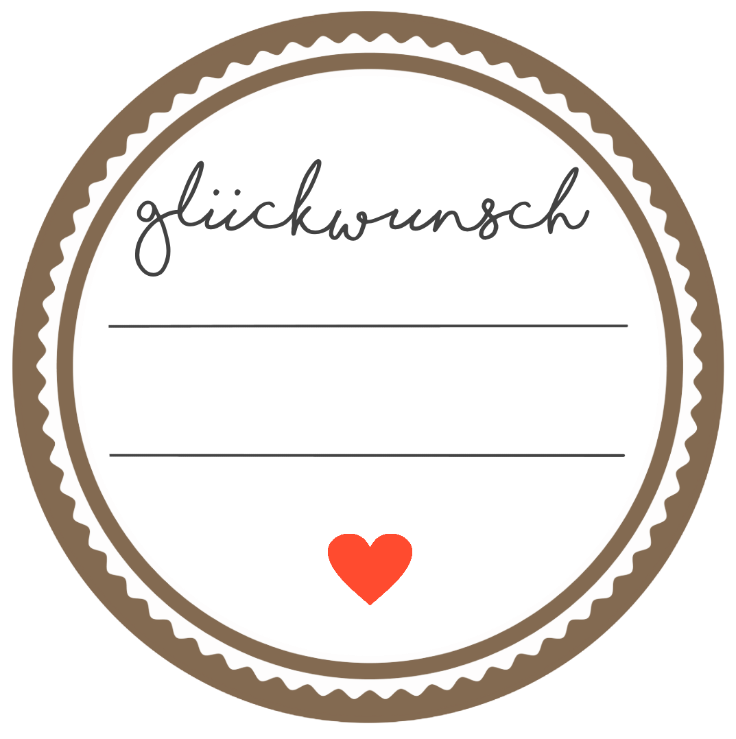 27 Stk. Aufkleber "Glückwunsch"