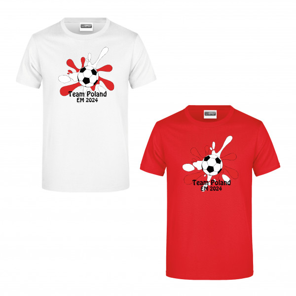 T-Shirt EM 2024 Polen Klecks