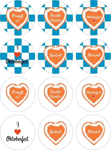 Oktoberfest Buttons, Ø 50 mm