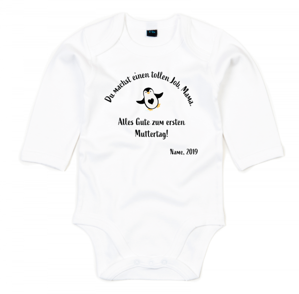 Babybody "Muttertag" oder "Vatertag" aus Bio Baumwolle, personalisiert, Geschenk