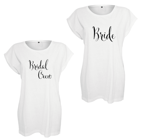 JGA T-Shirts "Bride" und "Bridal Crew"