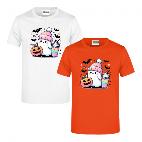 Halloween T-Shirt "Geist rosa"