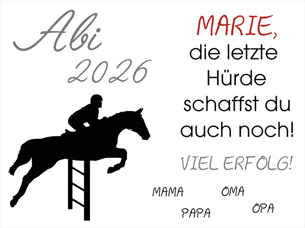 Abi/AK Plakat Reiter:in (100x75cm)