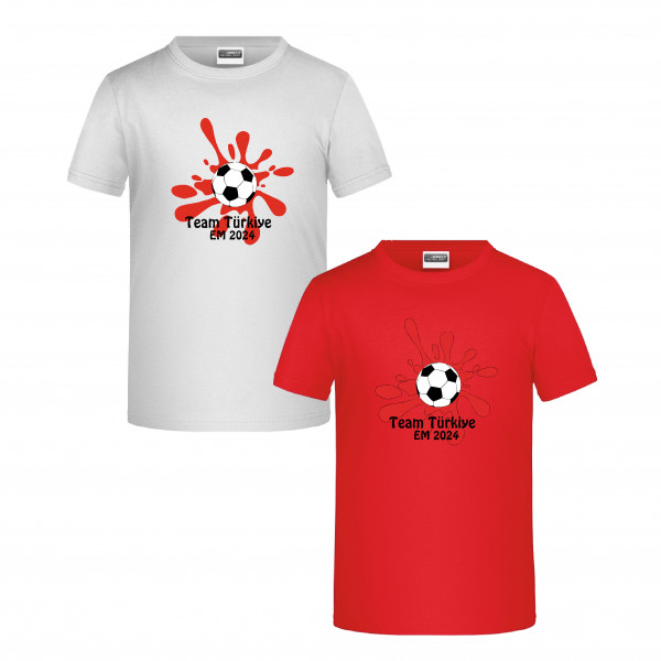 Kinder T-Shirt EM 2024 Türkei Klecks