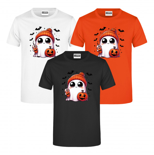 Halloween T-Shirt "Geist orange"