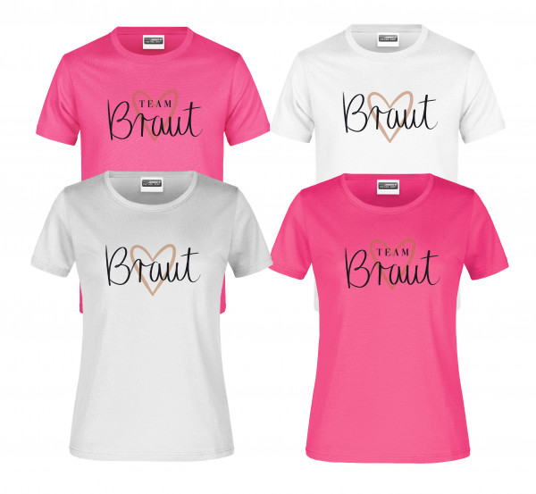 T-Shirt JGA "Team Braut Herz"