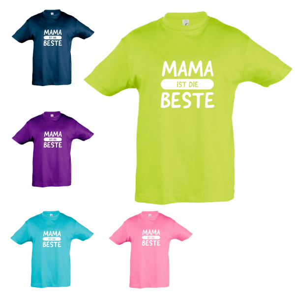 Kinder-T-Shirt "Mama ist die Beste" / "Papa ist der Beste"