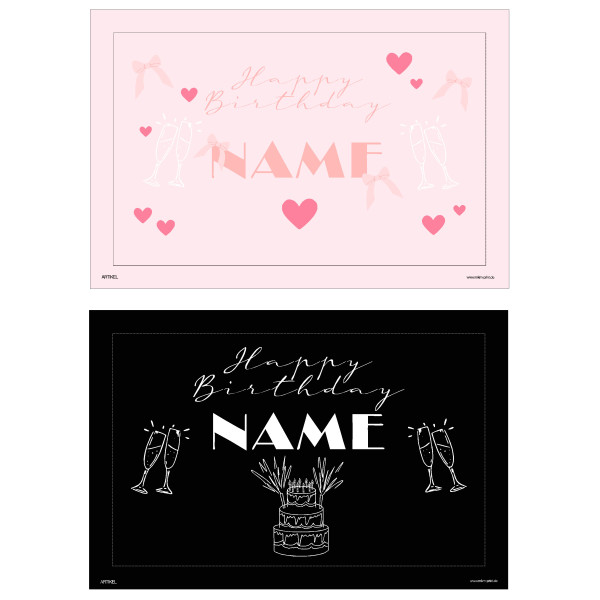 Flaschensticker Happy Birthday (personalisiert)