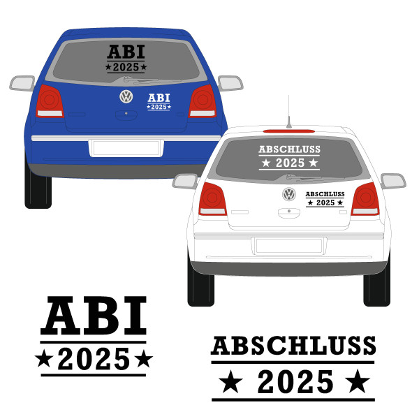 Autoaufkleber "Abi/Abschluss 2025"
