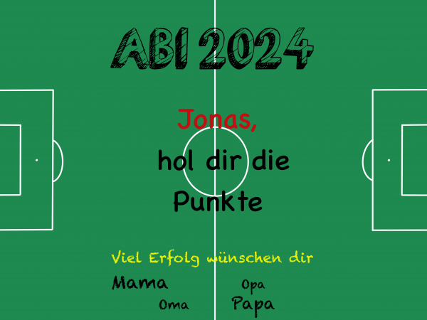 Abi/AK Plakat Fußballfeld