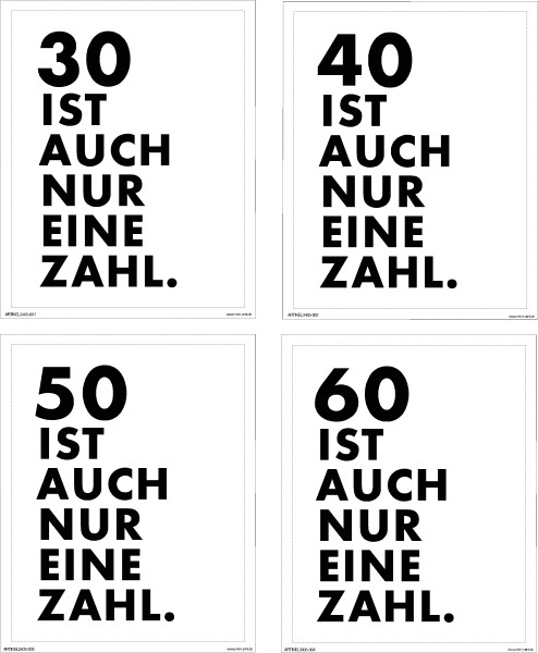 Flaschensticker "_ ist auch nur eine Zahl"